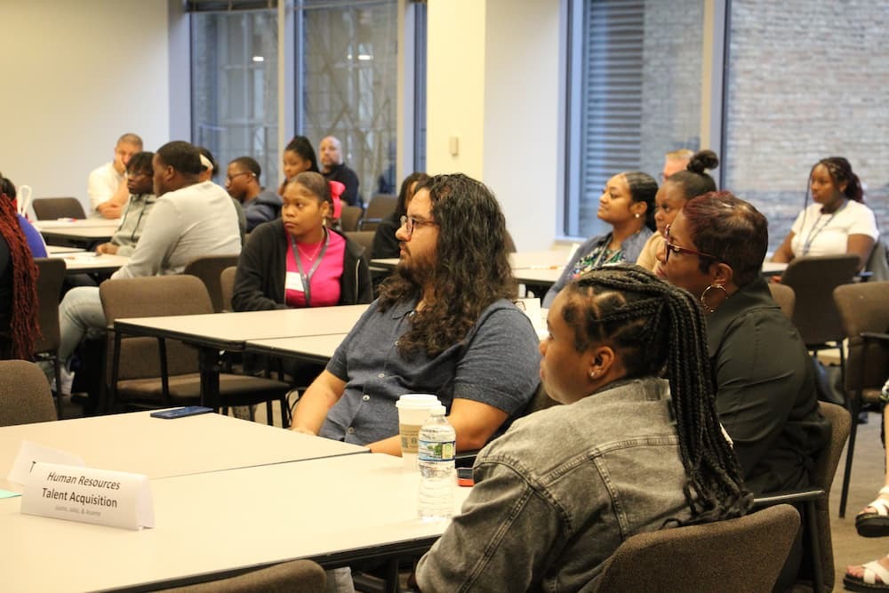 Interns at manager meet and greet