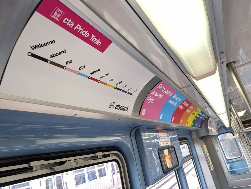 Rail diagram that says Welcome aboard the CTA where you're free to be your true self