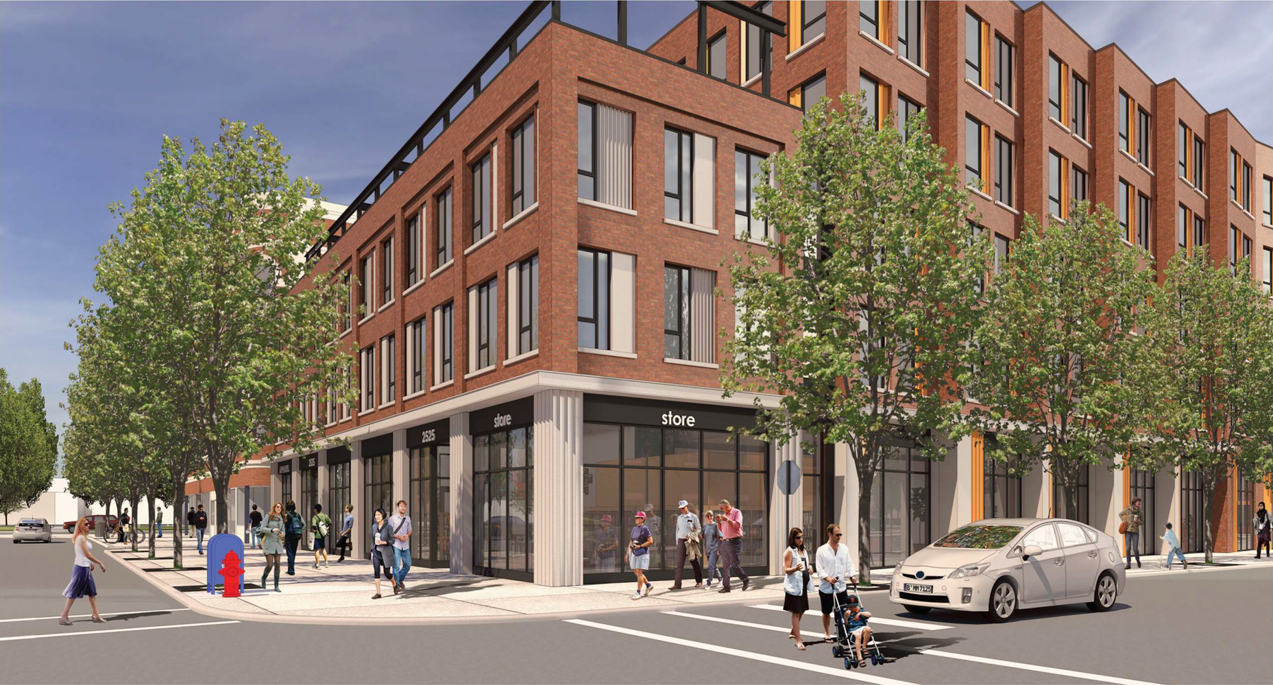 Rendering of apartment building