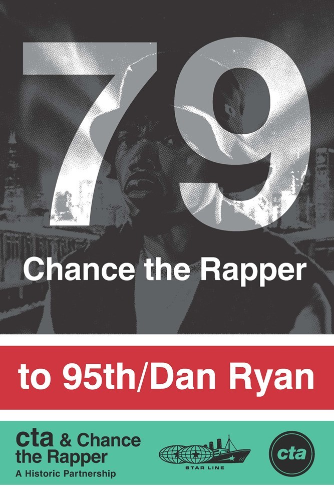 Station sign that reads 79 Chance the Rapper