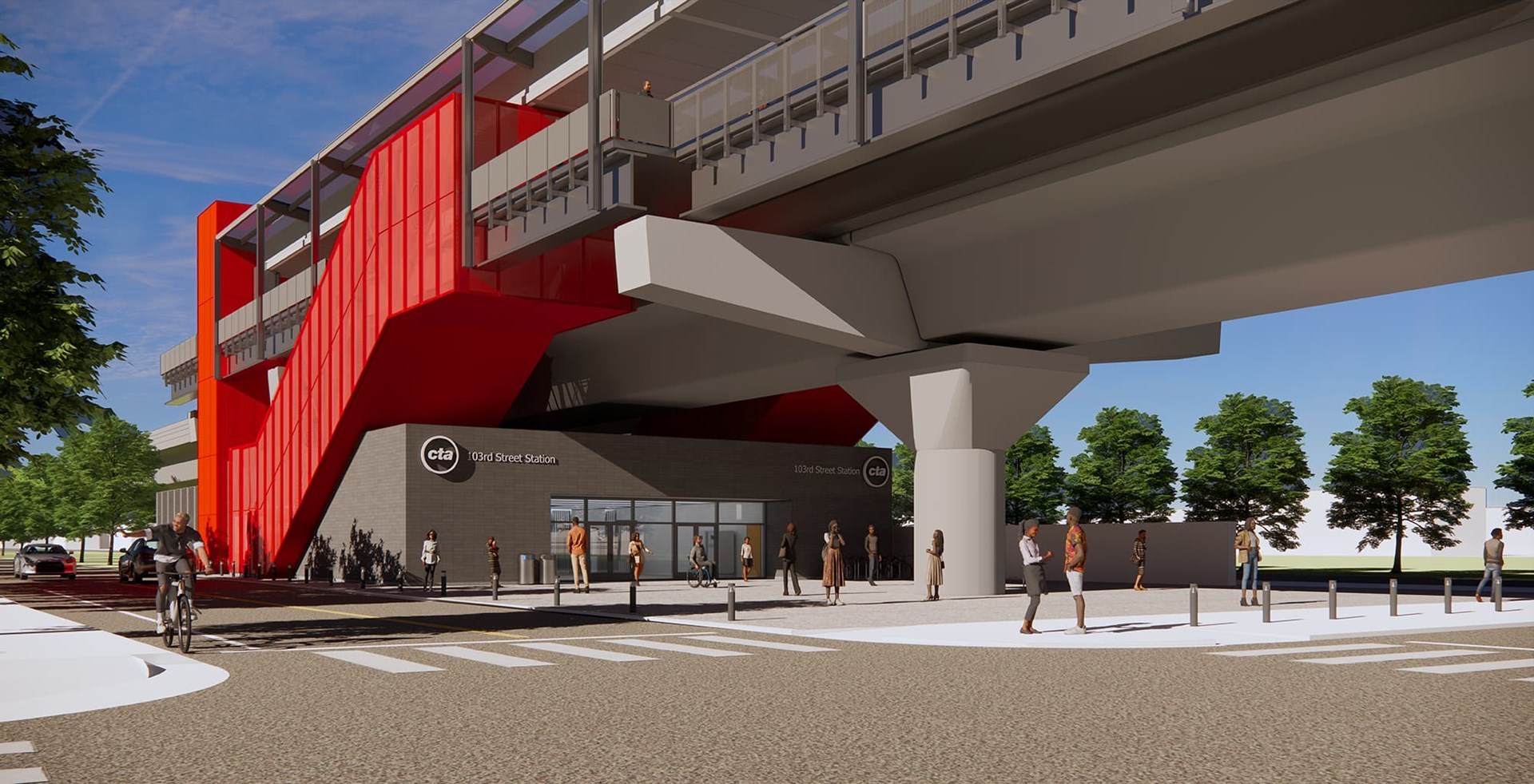 Rendering of 103rd street station