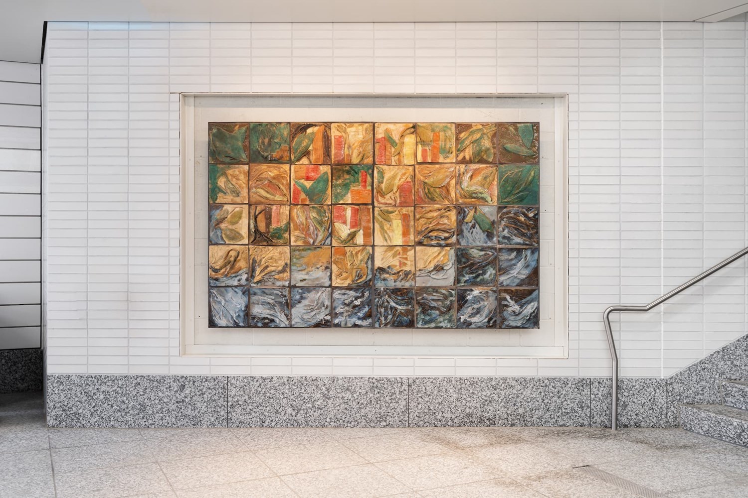 Artwork made of ceramic tiles.