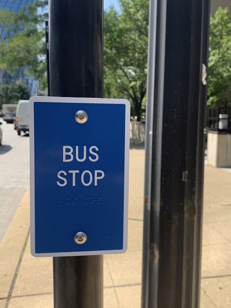 CTA Rolls Out New Tactile Bus Stop Sign Pilot - Press Releases - News - CTA