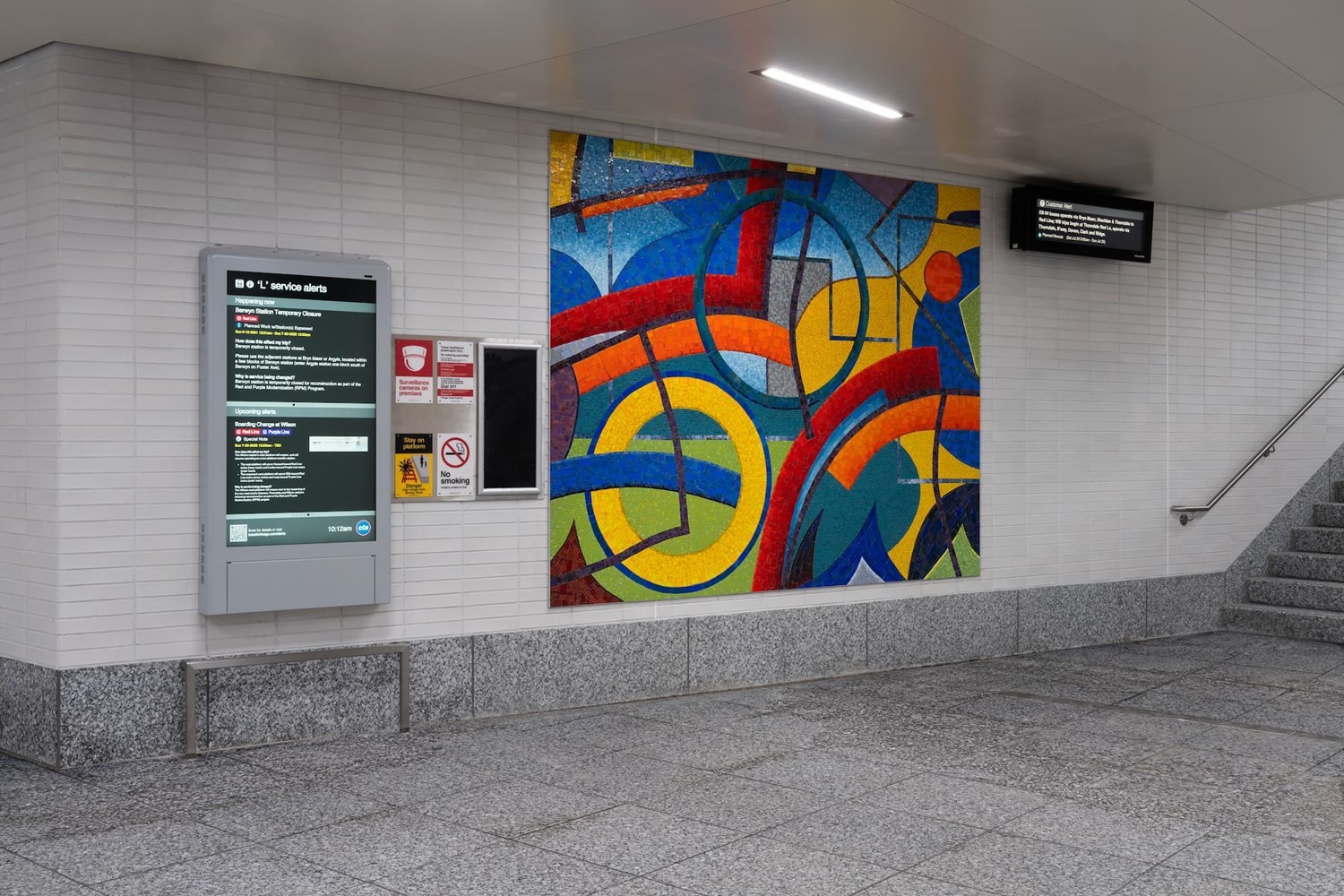 Colorful wall mosaic